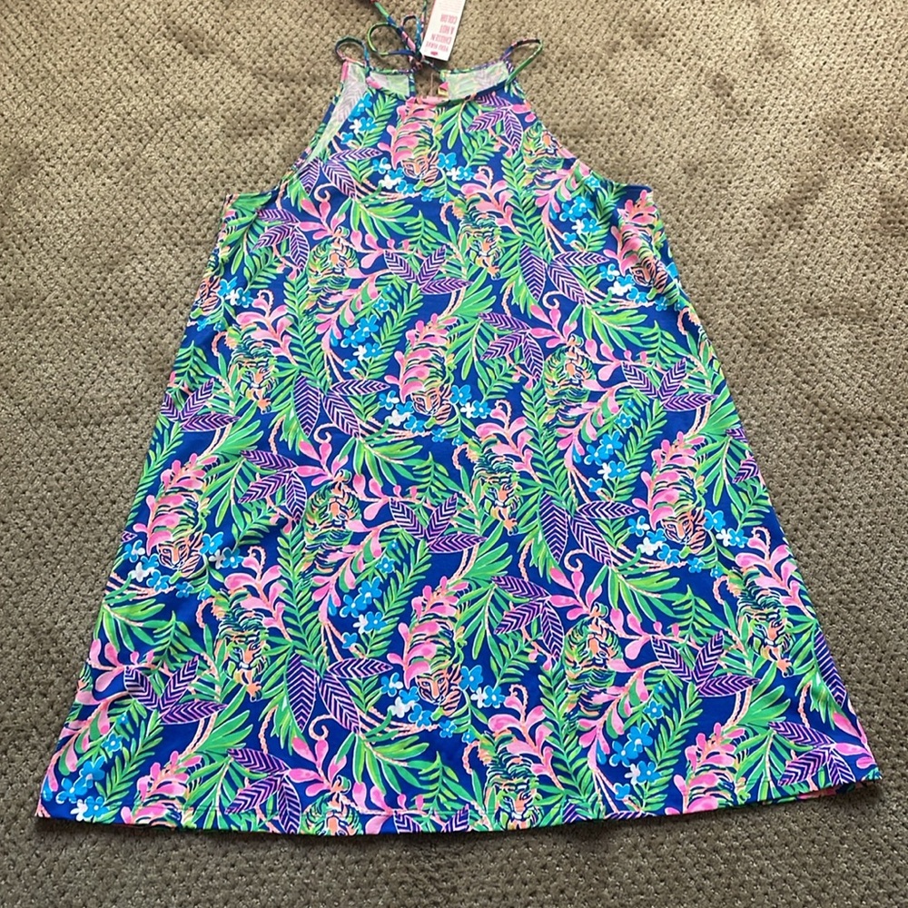 LILLY PULITZER MARGOT DRESS IN BOREALIS BLUE HOW DO LIKE ME PROWL - Picture 2 of 11